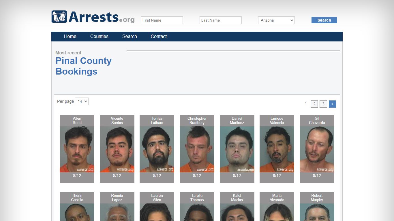 Pinal County Arrests and Inmate Search